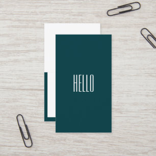 Berufliche Hello-Script-Visitenkarte Visitenkarte