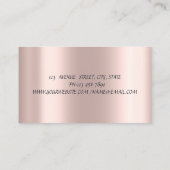 Berufliche High Heels Schwarze Rose Rose Gold Visitenkarte (Rückseite)