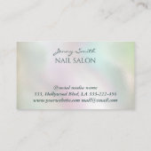 Berufliche Hologramm-Schmetterlingnägel Visitenkarte (Rückseite)