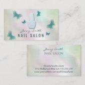 Berufliche Hologramm-Schmetterlingnägel Visitenkarte (Vorne/Hinten)