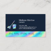 Berufliche Holograph House Reinigungsmaid Visitenkarte (Rückseite)