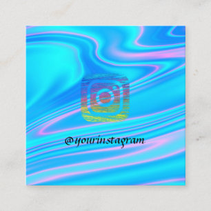 Berufliche Holographische Instagram Social Media Quadratische Visitenkarte