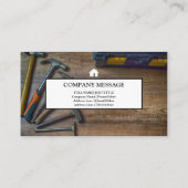 Berufliche Holzbearbeitungswerkzeuge Visitenkarte (Rückseite)