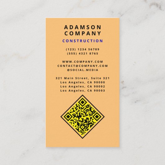 Berufliche Holzkörbe - Logo/QR-Code Visitenkarte (Rückseite)