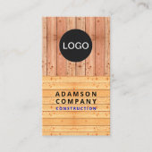 Berufliche Holzkörbe - Logo/QR-Code Visitenkarte (Vorderseite)