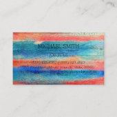 Berufliche Holzmonogramm Visitenkarte (Rückseite)