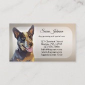 Berufliche Hunde-Betreuung - Unternehmenskarte Visitenkarte (Rückseite)