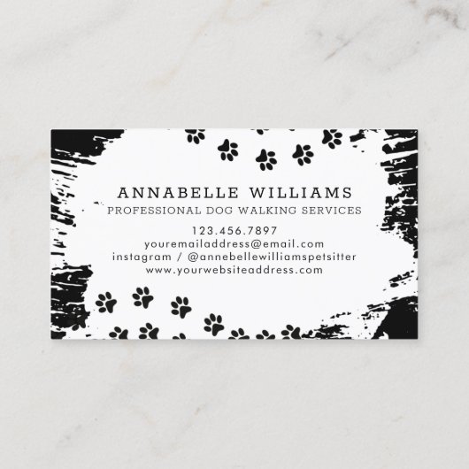 Berufliche Hundeschlittendienste Visitenkarte (Rückseite)