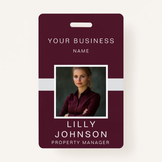 Berufliche ID für Foto und QR-Code Ausweis (Vorderseite)