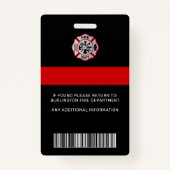 Berufliche ID-Karte des Fotos für das benutzerdefi Ausweis (Rückseite)