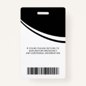 Berufliche ID-Karte für das Foto "Einfache Logos" Ausweis (Rückseite)