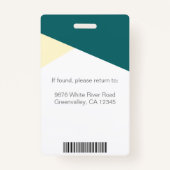 Berufliche ID Mitarbeiter Corporate Foto Ausweis (Rückseite)