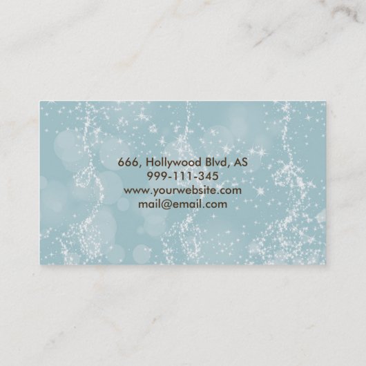 Berufliche Imitat glamourös modern und schlicht Visitenkarte (Rückseite)