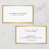 Berufliche Imitate Gold und White Business Card Visitenkarte (Vorne/Hinten)