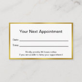 Berufliche Imitate Goldgrenze Terminkarte (Vorderseite)