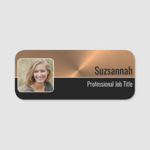 Berufliche Imitate Kupfer benutzerdefiniertes Foto Namensschild