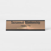 Berufliche Imitate Kupfer Metallic Custom Schreibtischnamensplakette (Vorderseite )