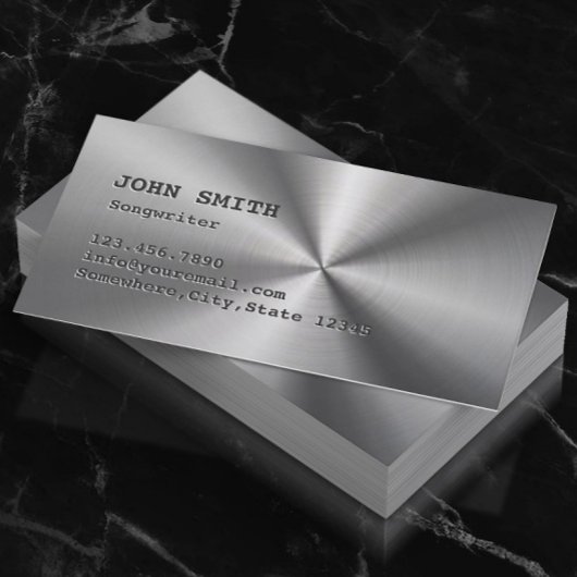 Berufliche Imitate Metal Songwriter Visitenkarte