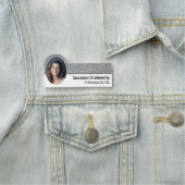 Berufliche Imitate Silver Glitzer Custom Foto Namensschild (Beispiel)