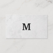 Berufliche Imitate Stone Black Monogram Visitenkarte (Vorderseite)