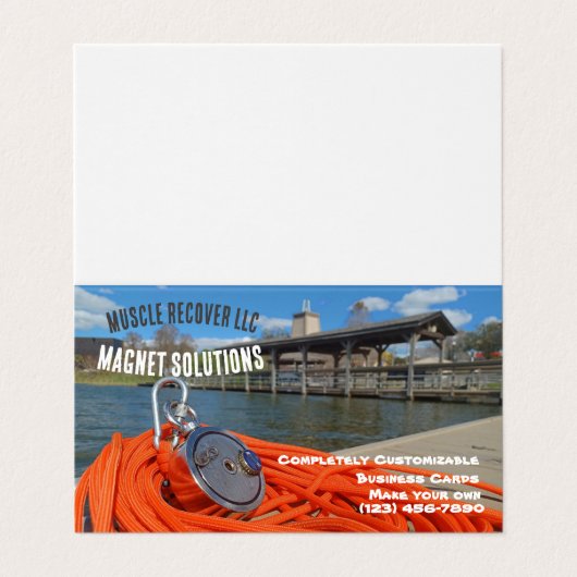 Berufliche individuell anpassbare Visitenkarten (Außenseite Aufgefaltet)