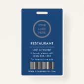 Berufliche individuelle Mitarbeiteridentifizierung Ausweis (Rückseite)