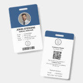 Berufliche individuelle Mitarbeiteridentifizierung Ausweis (Front & Back)
