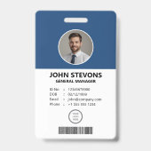 Berufliche individuelle Mitarbeiteridentifizierung Ausweis (Front)