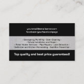 Berufliche Installationsdienste Visitenkarte (Rückseite)