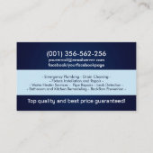 Berufliche Installationsdienste Visitenkarte (Rückseite)