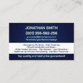 Berufliche Installationsdienste Visitenkarte (Rückseite)