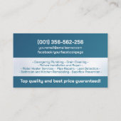 Berufliche Installationsdienste Visitenkarte (Rückseite)