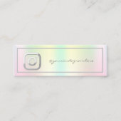Berufliche Instragram Holographic Business Card Mini Visitenkarte (Vorderseite)