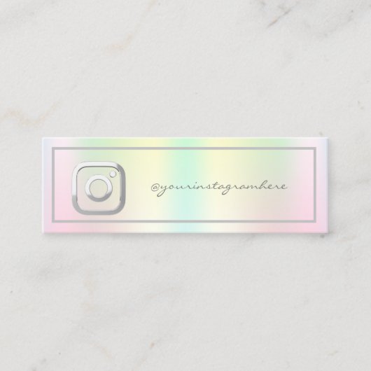 Berufliche Instragram Holographic Business Card Mini Visitenkarte (Vorderseite)