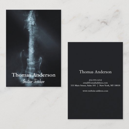 Berufliche Instrumentengitarre Visitenkarte (Vorne/Hinten)