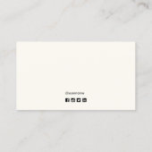 Berufliche Ivory White Add Foto-Visitenkarte Visitenkarte (Rückseite)