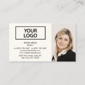 Berufliche Ivory White Add Foto-Visitenkarte Visitenkarte (Vorderseite)