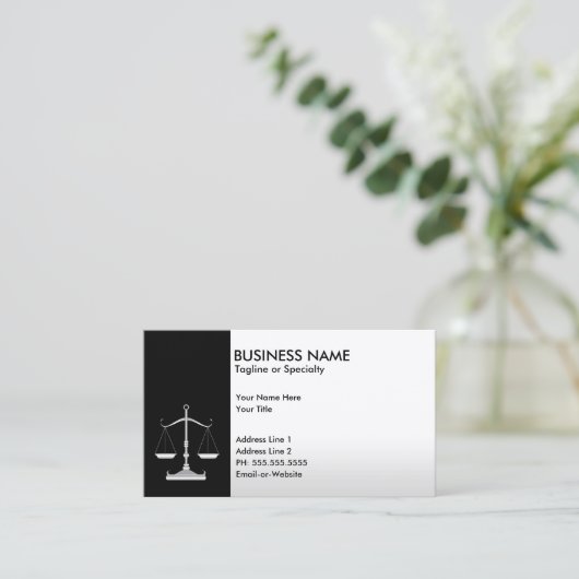 berufliche Justiz Visitenkarte (Stehend Vorderseite)