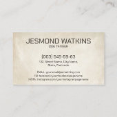 Berufliche K9-Schulung - Belgisches Malinois Visitenkarte (Rückseite)