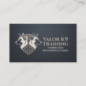 Berufliche K9-Schulung - Belgisches Malinois Visitenkarte (Vorderseite)