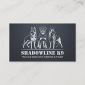 Berufliche K9-Schulung Visitenkarte (Vorderseite)
