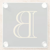 Berufliche Kalligrafie Glasuntersetzer (Rückseite)