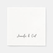 Berufliche Kalligrafie Handschrift Minimalistisch Serviette (Vorderseite)