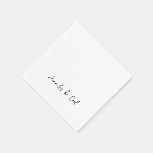 Berufliche Kalligrafie Handschrift Minimalistisch Serviette (Ecke)