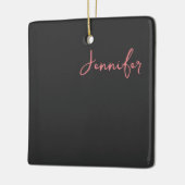 Berufliche Kalligraphie Name Minimalistisch Schlic Keramikornament (Links)