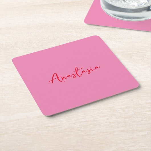 Berufliche Kalligraphie Rechteckiger Pappuntersetzer (angewinkelt)