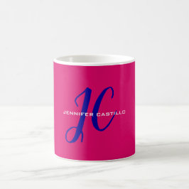 Berufliche Kalligraphie-Script-Monogram-Girly Kaffeetasse