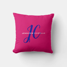 Berufliche Kalligraphie-Script-Monogram-Girly Kissen