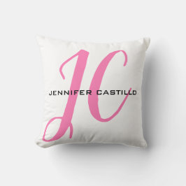 Berufliche Kalligraphie-Script-Monogram-Girly Kissen
