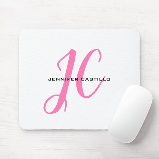 Berufliche Kalligraphie-Script-Monogram-Girly Mousepad (Mit Mouse)